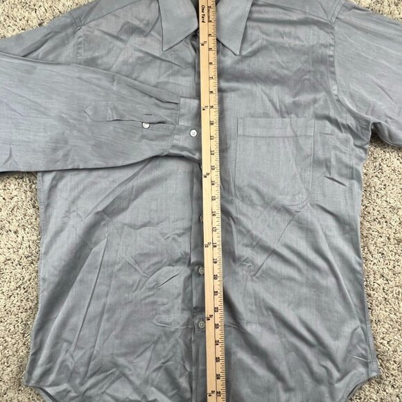 Gitman Bros For Fashion Post Louisville Button Up Shirt 15.5 33 Gray Custom - Picture 6 of 7